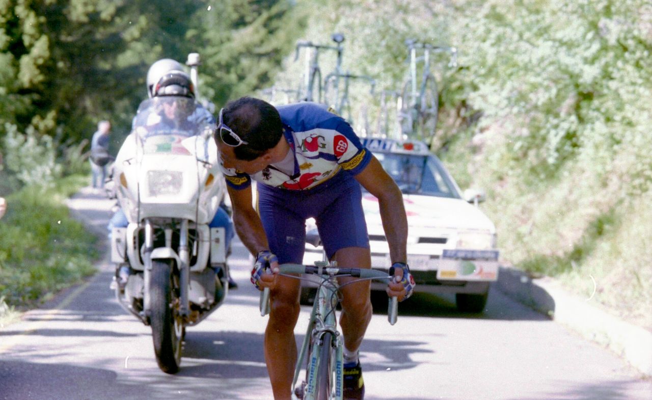 Franco Vona on the Mortirolo