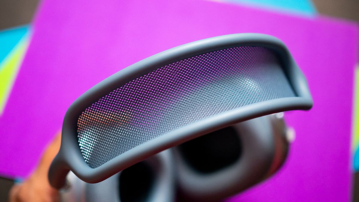 AirPods Max USB-C against colorful background