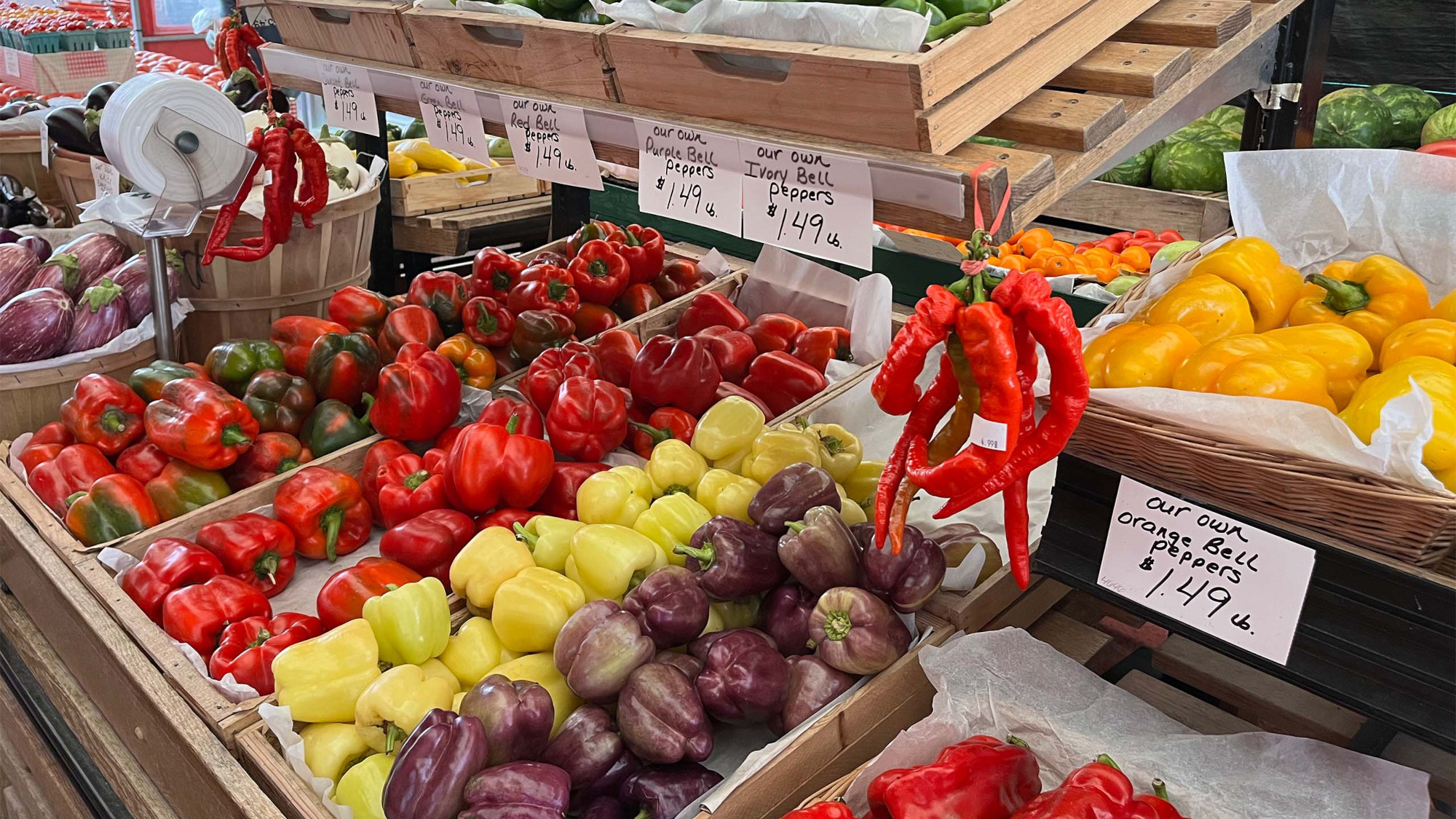 photo of a produce stand