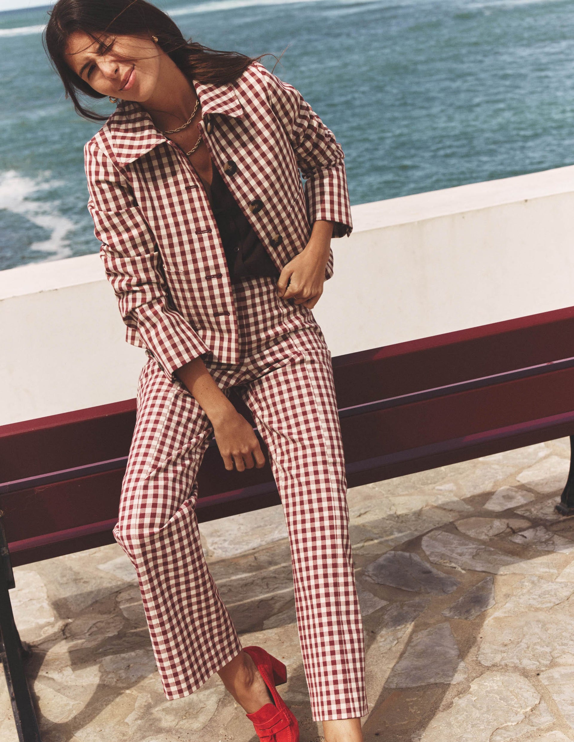 Smart 7/8 Pants-Port Gingham