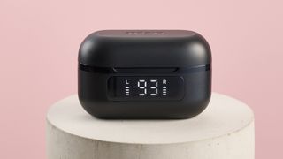 Tozo NC9 charging case displaying remaining battery life