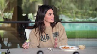 A clip of Kendall Jenner cutting cucumbers in The Kardashians "Who is Kim K?" - Episode 105 is going viral