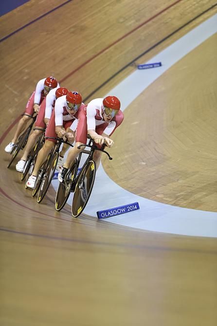 Men's team pursuit silver medalists from England: Bradley Wiggins, Steven Burke, Andy Tennant, Ed Clancy