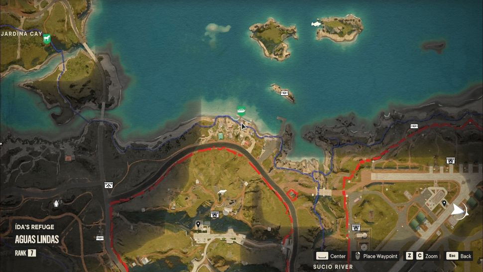 Сундук с криптограммой Far Cry 6 на северном побережье Мадругады.