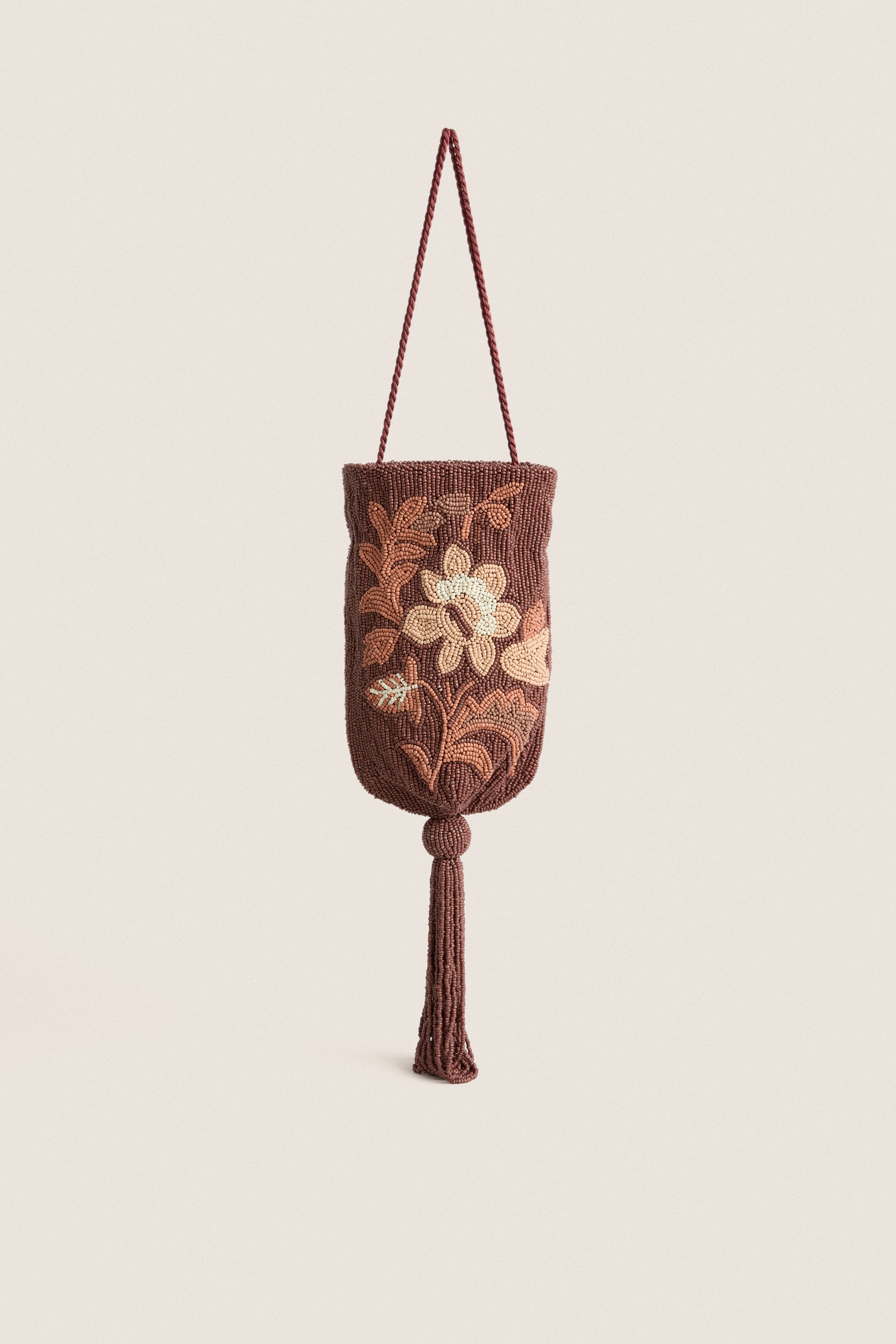 Fawn Floral Beaded Bag
