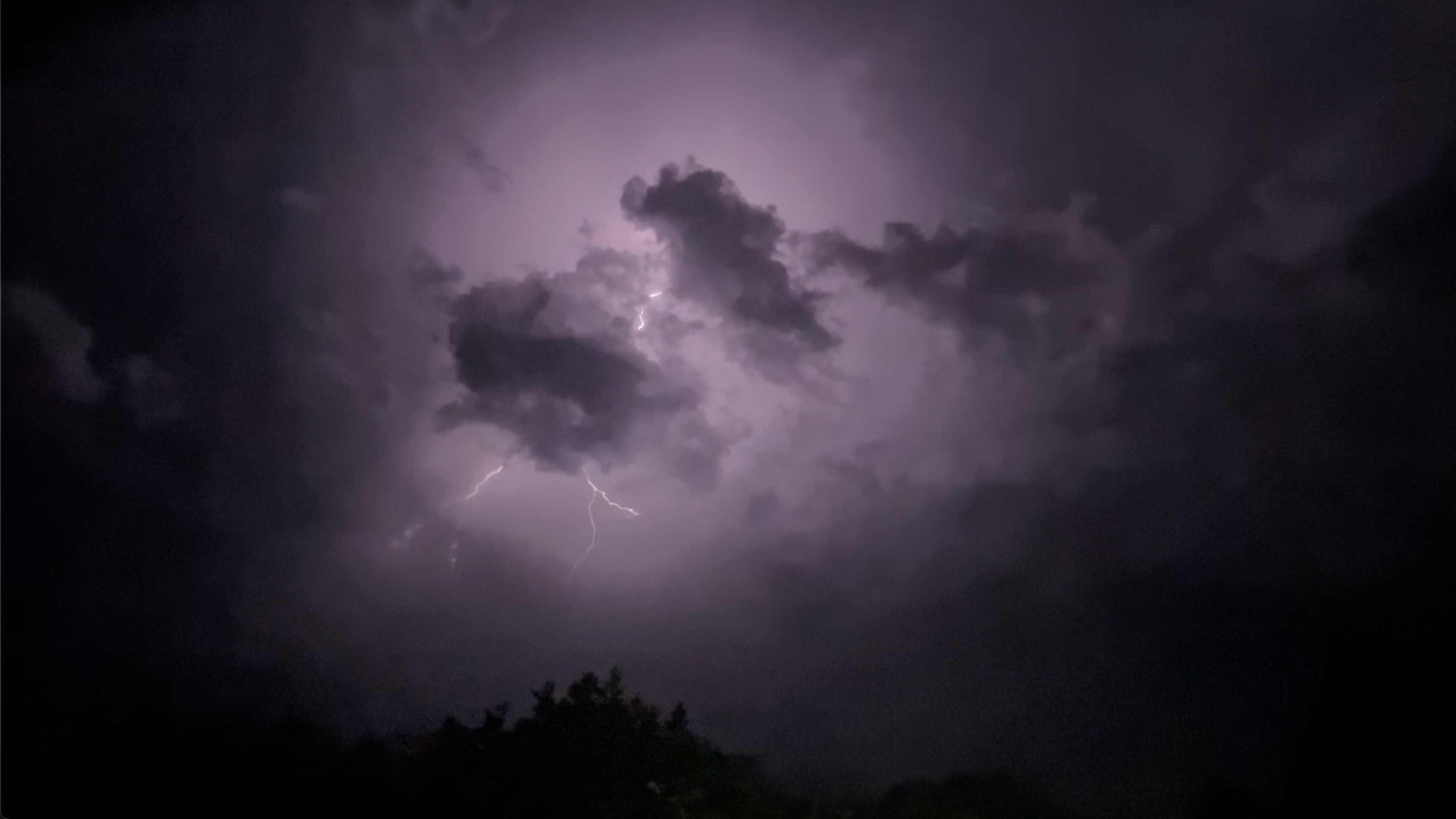 Lightning storm photos taken on an iPhone 13 Mini