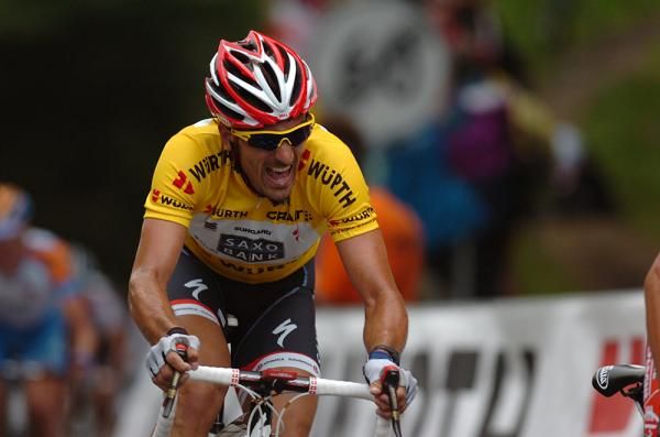 Fabian Cancellara (Saxo Bank) lost contact and dropped out of the GC lead
