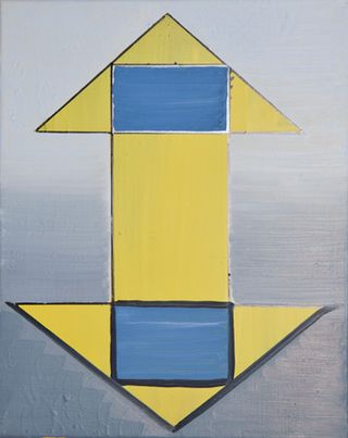 Yellow and Blue Painting by Thomas Scheibitz