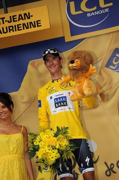 Luxembourg's Andy Schleck (Saxo Bank) is the Tour's new leader.