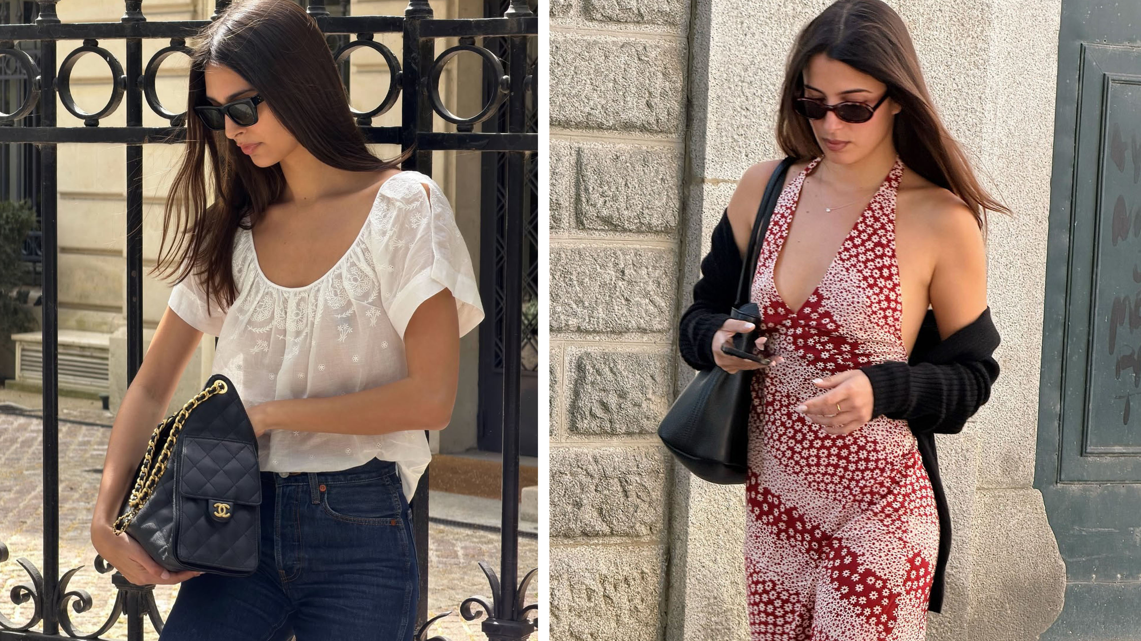 Two French women wearing summer clothing.
