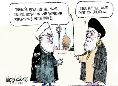 Political Cartoon U.S. Iran Trump War Foreign Dirt