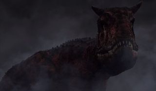 Jurassic World: Camp Cretaceous Toro stands in the smoke