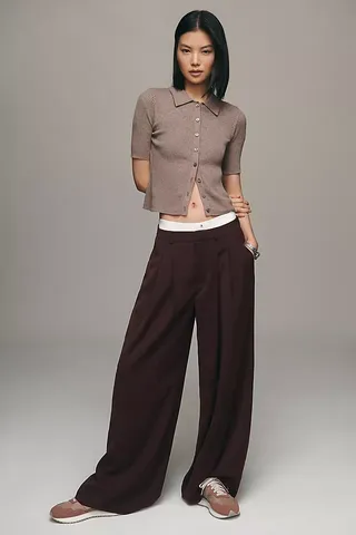 Maeve Wide-Leg Trouser Pants