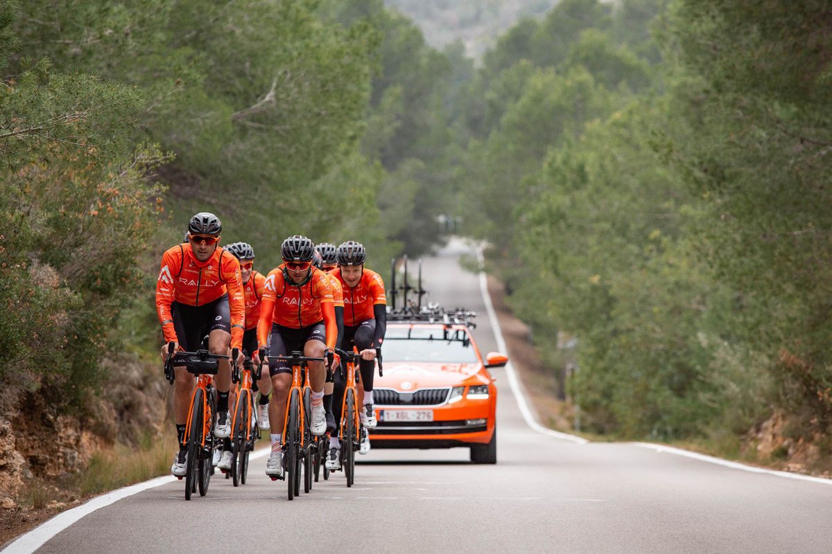 Rally Cycling at the team's training camp in Castellon de la Plana, Spain