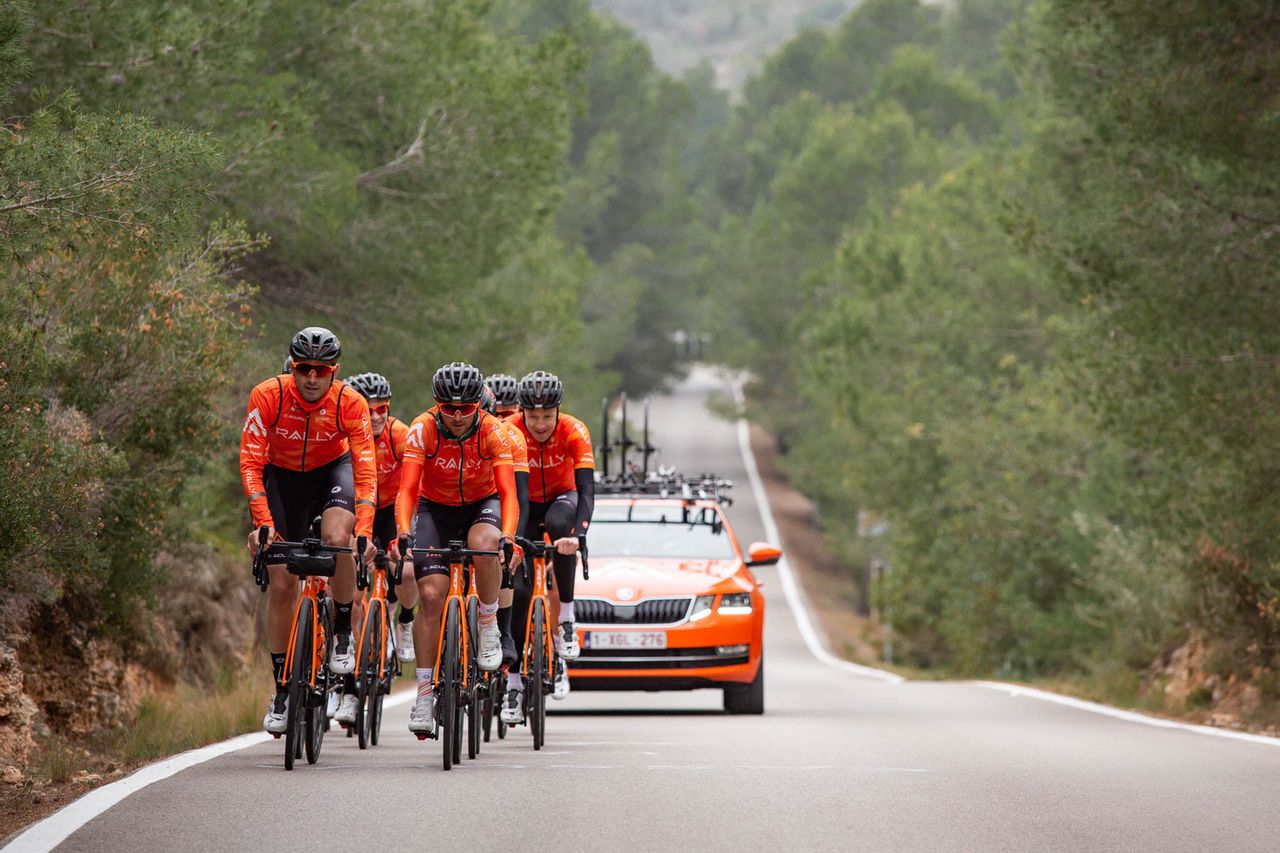 Rally Cycling at the team's training camp in Castellon de la Plana, Spain