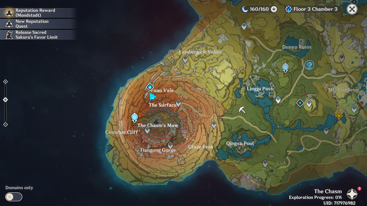 Genshin Impact Lost Valley location