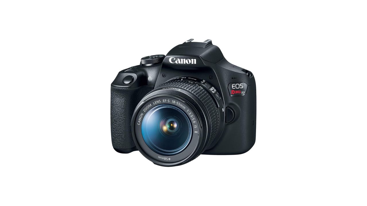 Front view of the Canon T7/2000D on a white background.