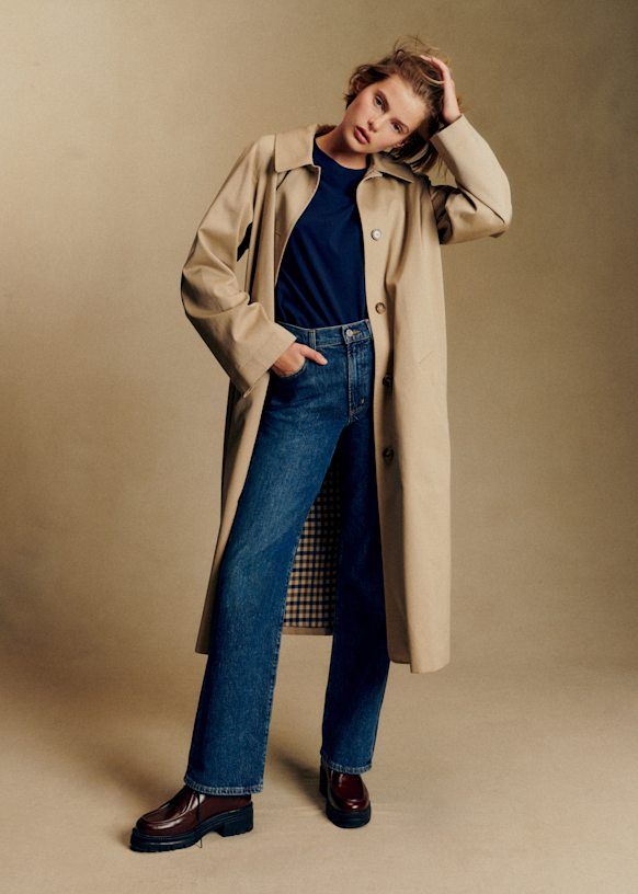 Clyde Coat - Light Beige - Organic Cotton - Sézane