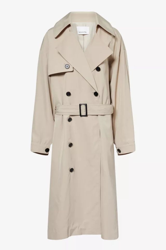 The Frankie Shop Mavis Oversized Woven Trench
