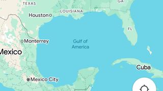 Apple Maps and Google Maps Gulf of Mexico