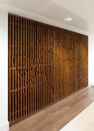 A timber screen by Stantec, architects of the project