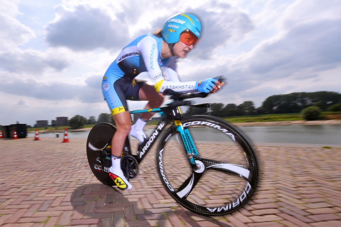 Elena Pirrone (Astana Women's Team), during the 21st Boels Rental Ladies Tour 2018, Prologue - Stage 1 a 3,2km Individual Time Trial from Arnhem to Arnhem