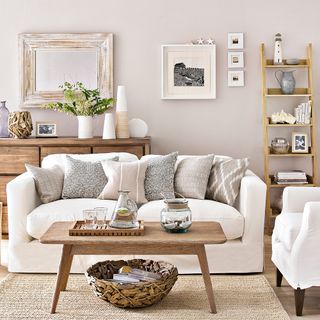living room sofa cushion and wall frame