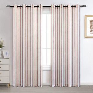 Red and white striped curtains from Wayfair