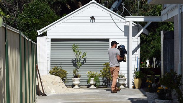 A converted garage where the police carried out the arrest