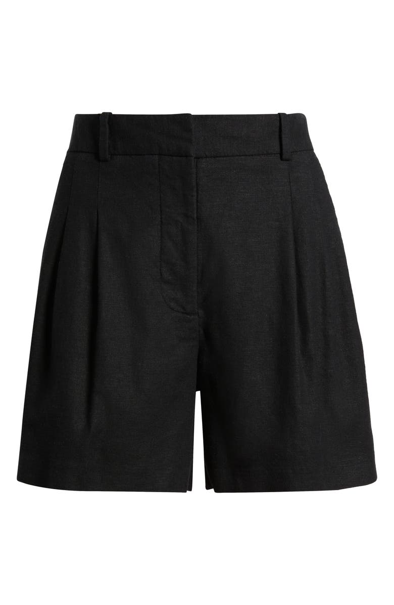 Everyday Pleated Linen Blend Shorts
