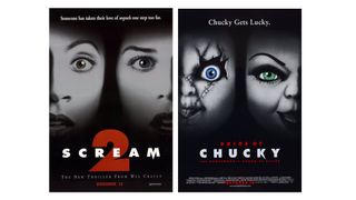 Horror posters; faces on a black background