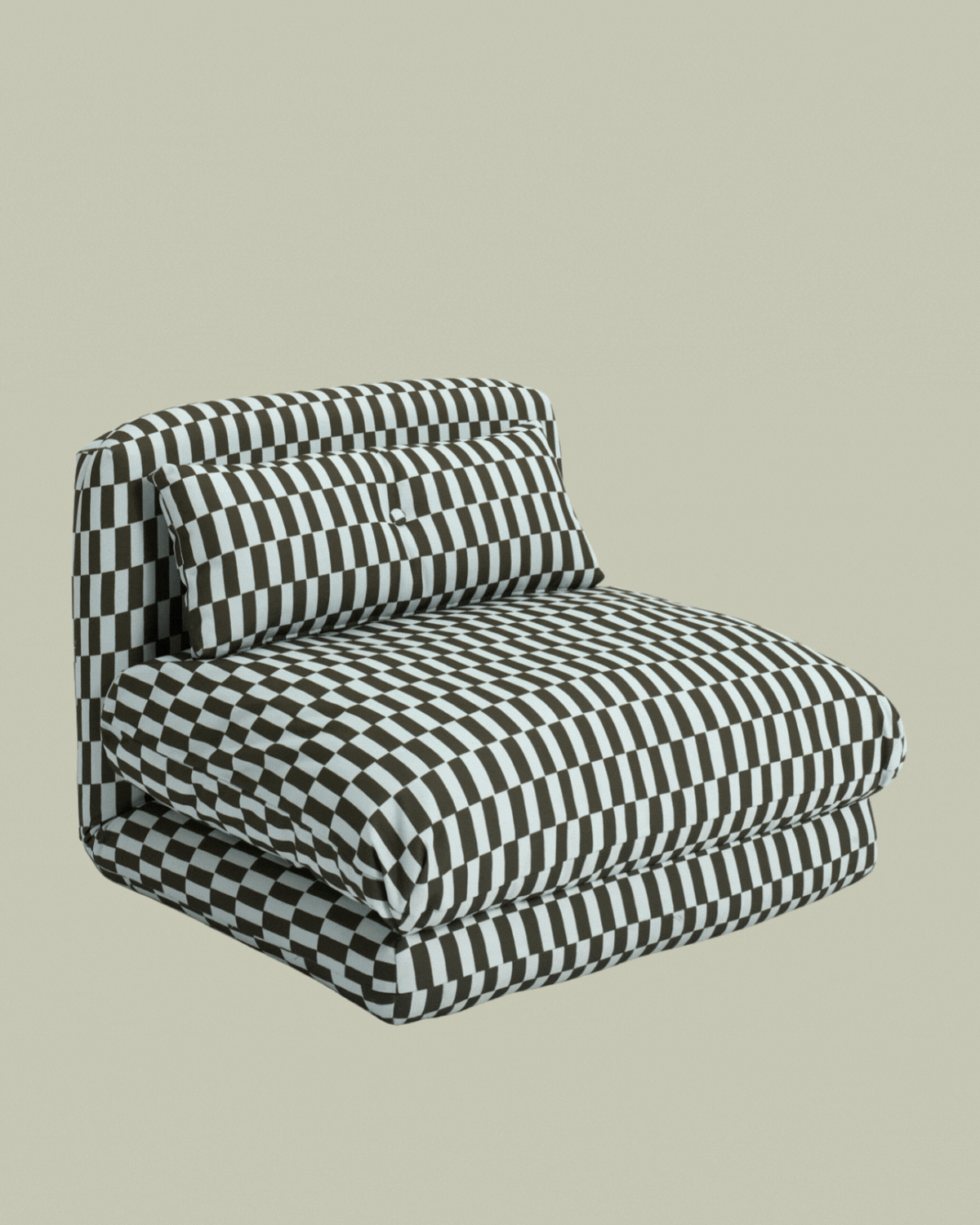 Lexi Single Fabric Chairbed in Blue & Green