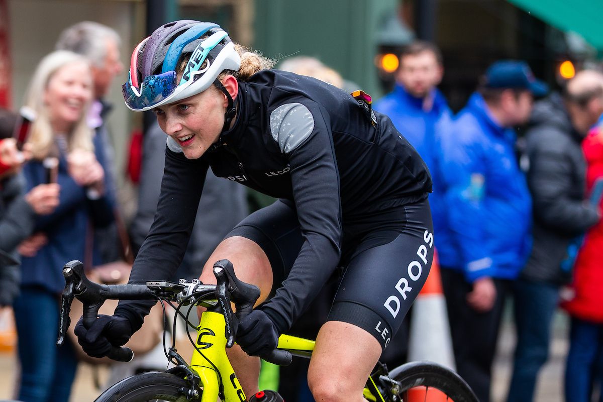 Megan Barker of Drops in action through Harrogate.