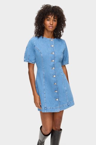 Aurelia Waisted Denim Dress