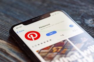 The Pinterest app on a smartphone 