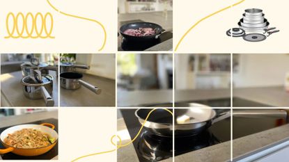 Compilation of the best induction pans being used during testing by the team at woman and home