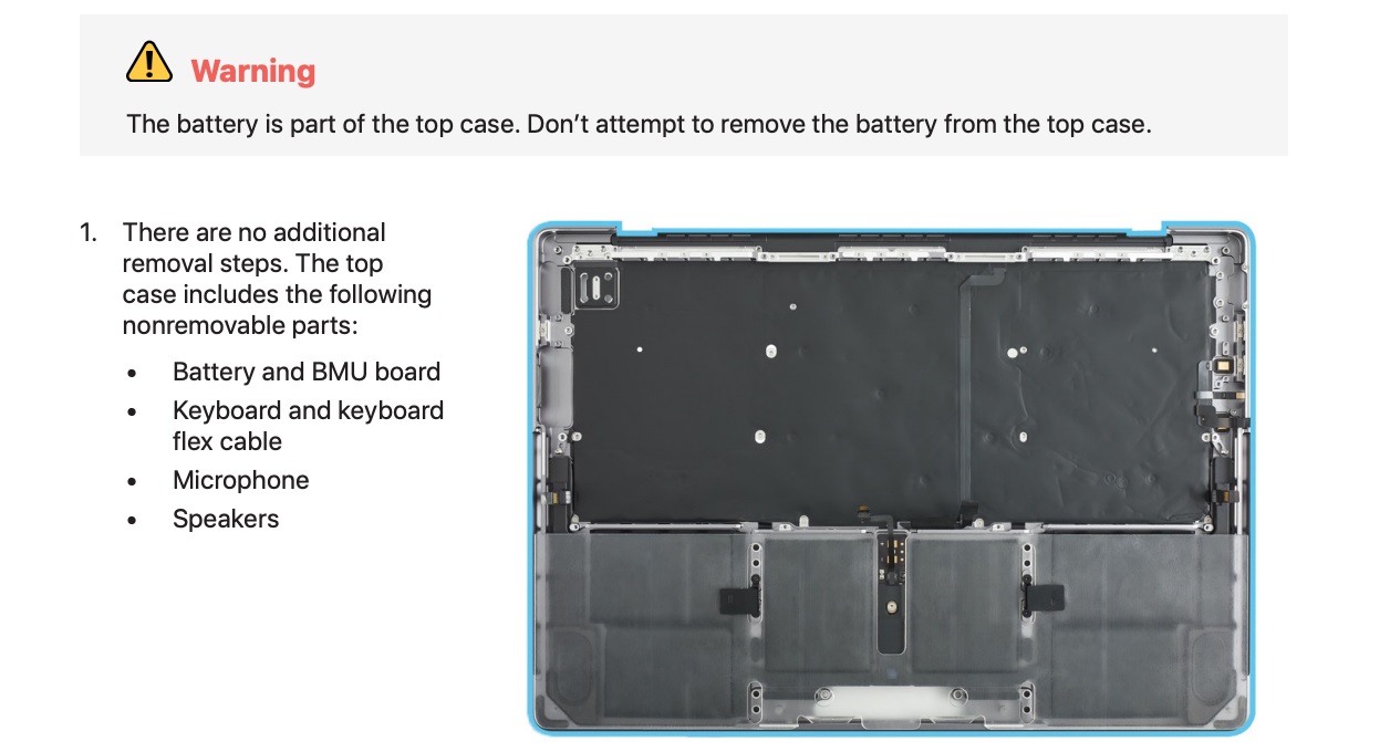 Apple MacBook Battery Repair Slide
