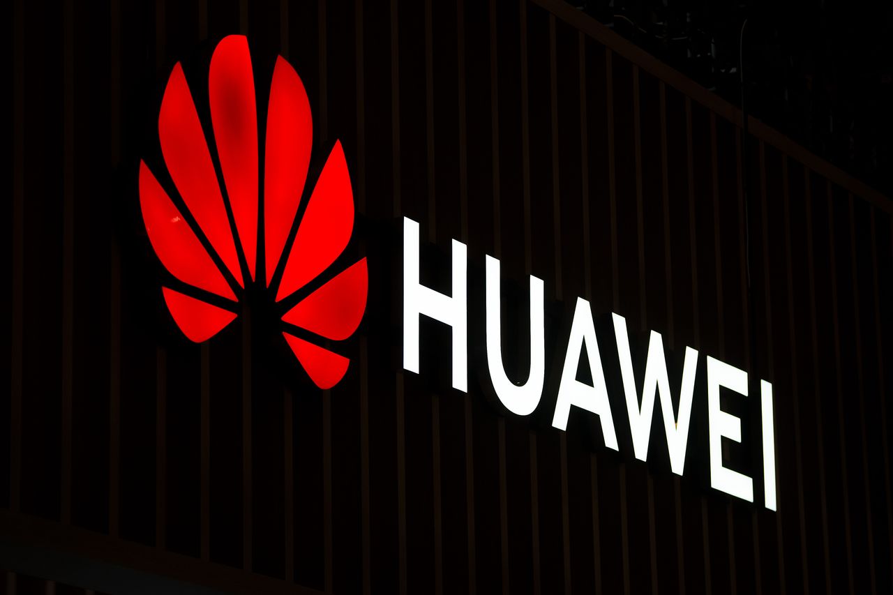 The Huawei logo in Spain