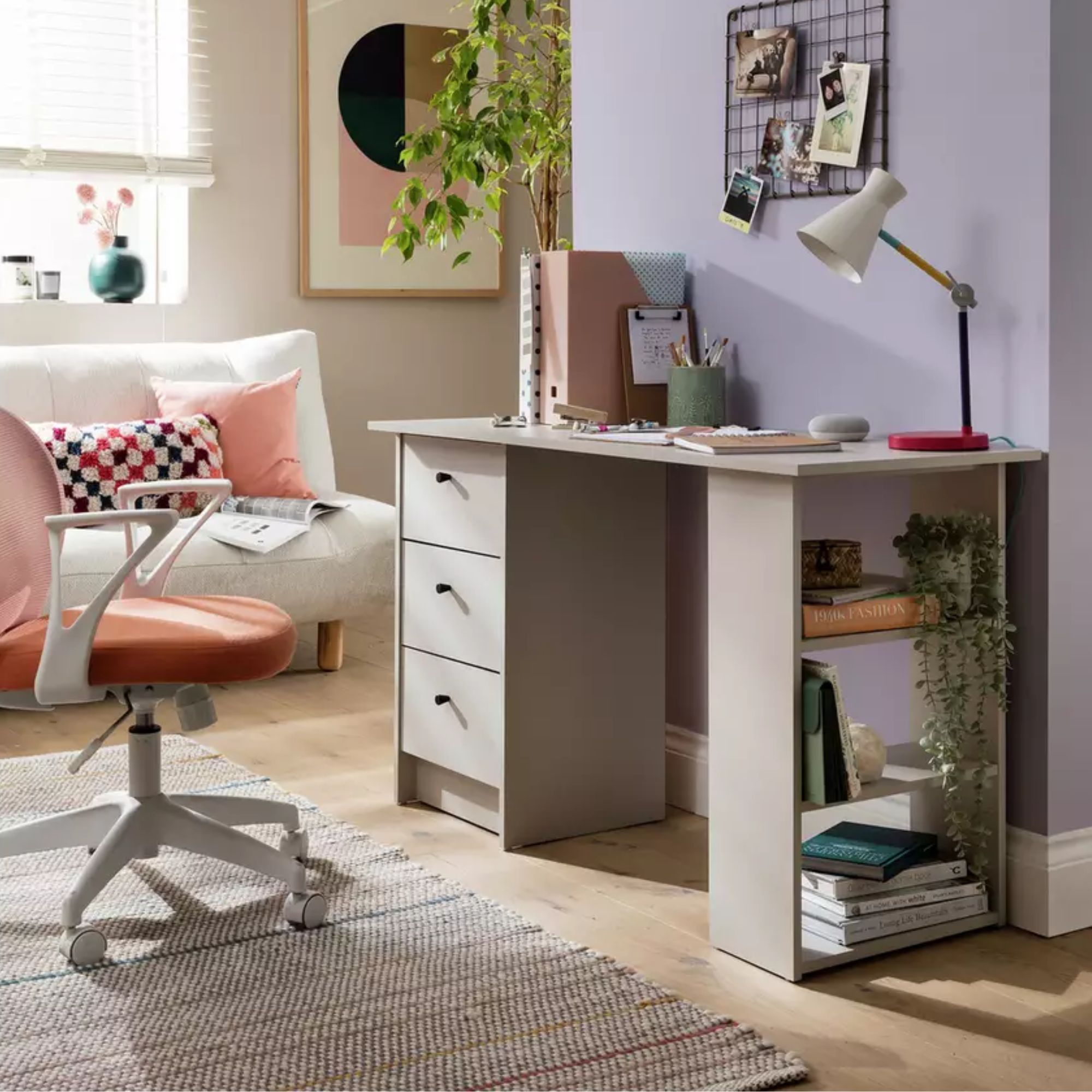 Argos Home Malibu 3 Drawer Office Desk