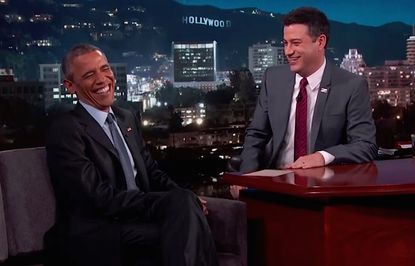 Jimmy Kimmel and President Obama laugh it up