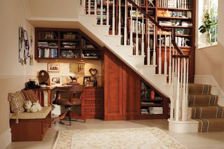 Neville Johnson bespoke under stair study as an under stair storage idea