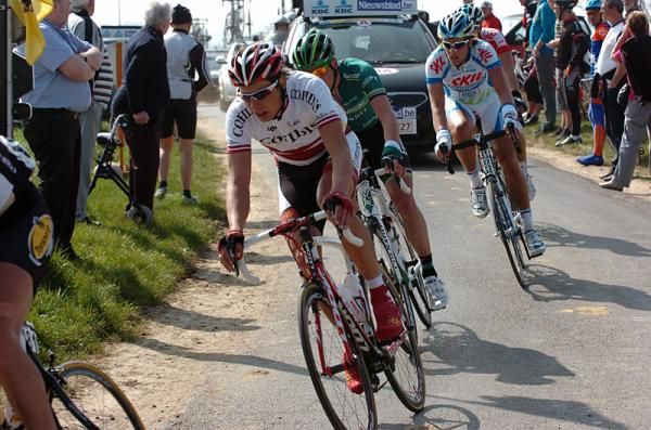 Latvian champion Aleksejs Saramotins (Cofidis) on the attack.