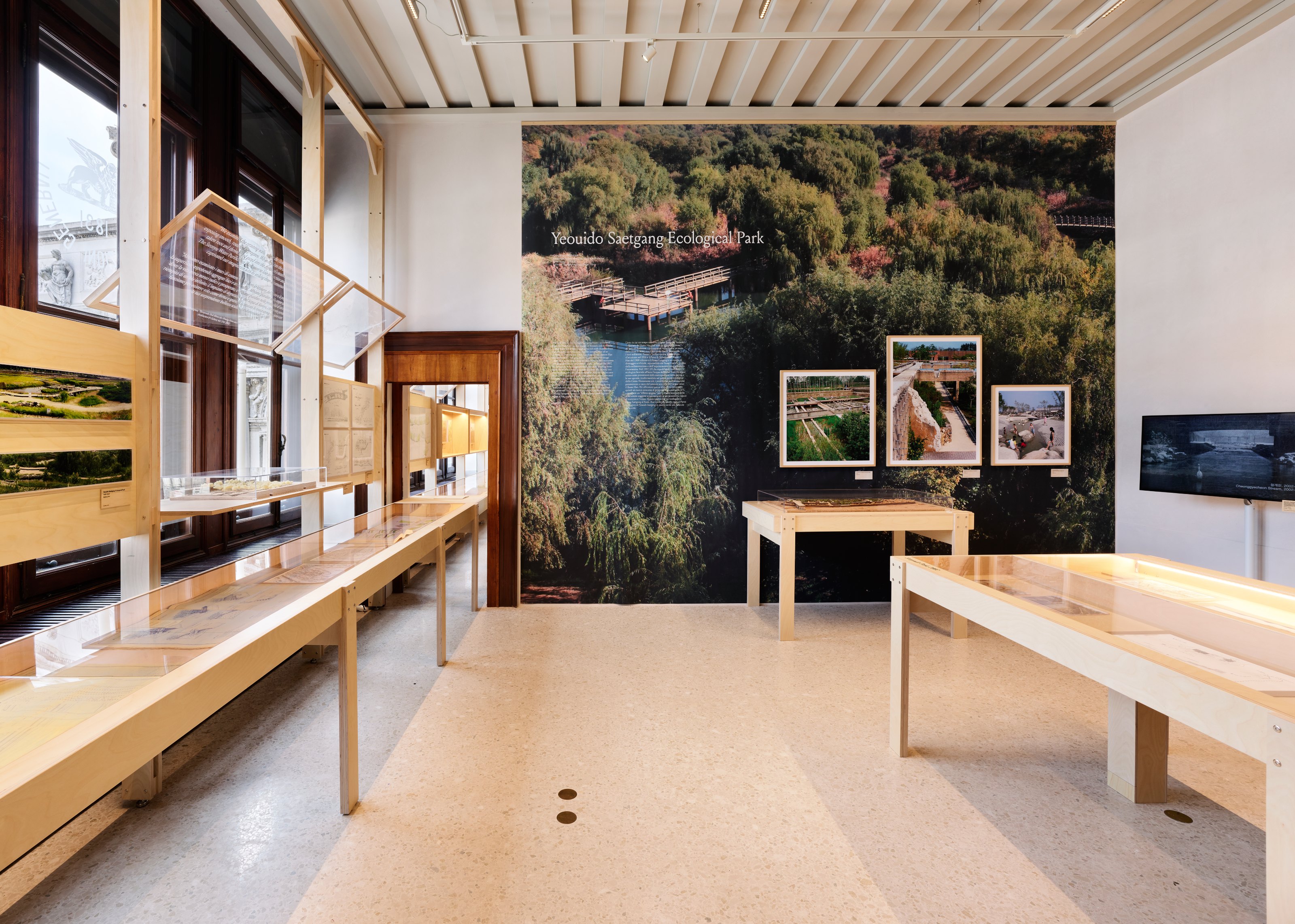 Exhibition view, For All That Breathes on Earth: Jung Youngsun and Collaborators, SMAC, Venice, 2025. Photo: Kim Yongkwan