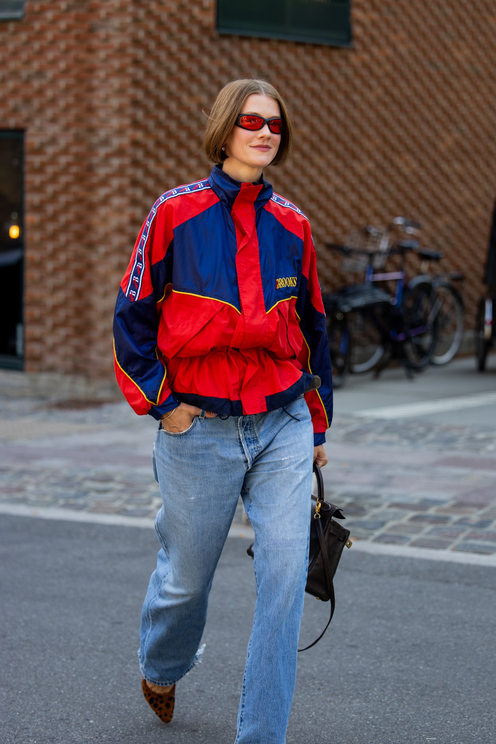 women in windbreaker jacket