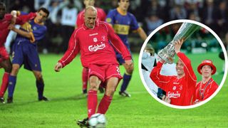 Gary McAllister Liverpool UEFA Cup 2001