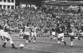 Wales take on Brazil and Pele in the 1958 World Cup quarter-finals.