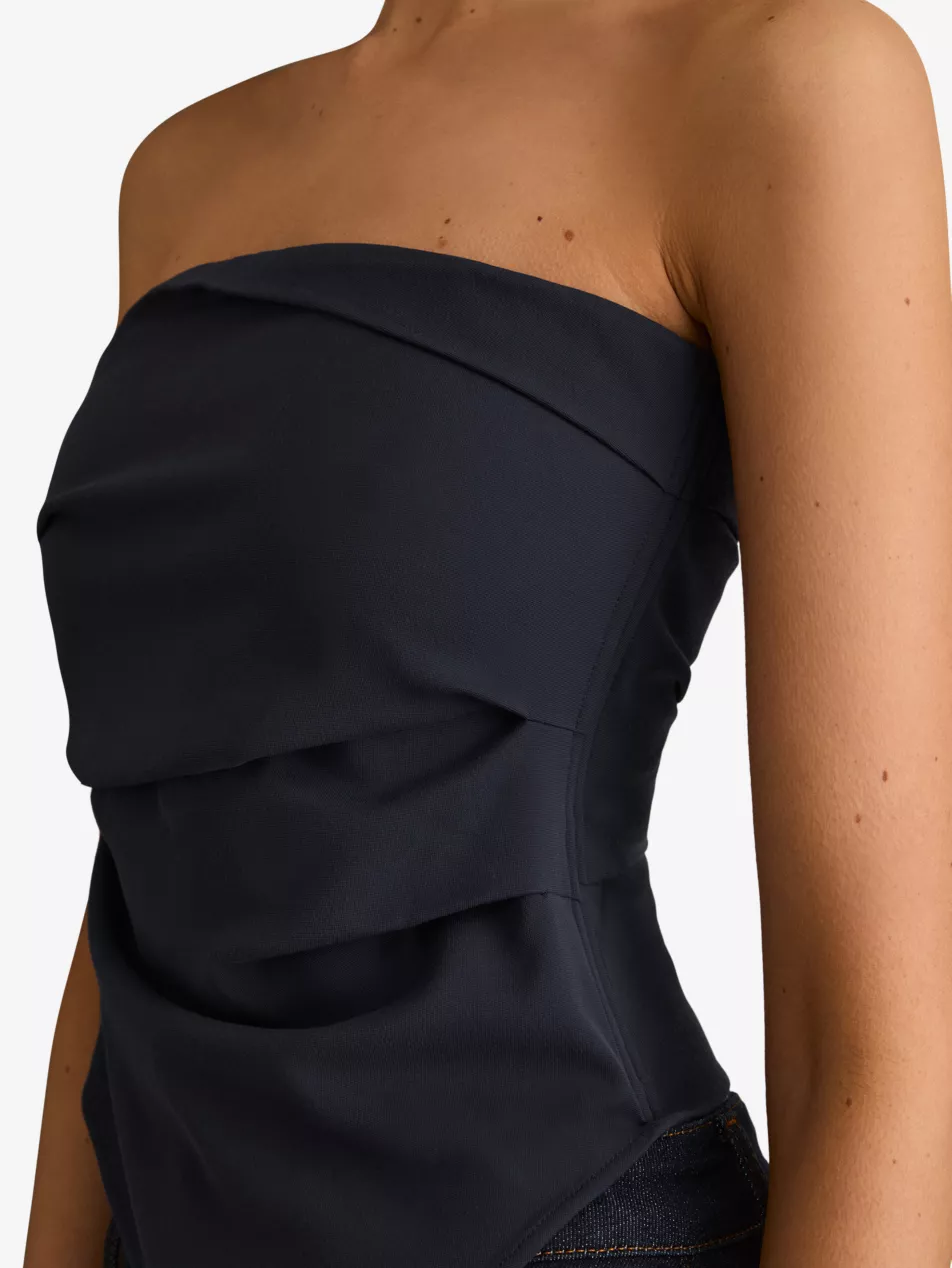 Millie Ruched Stretch-Woven Bandeau Top