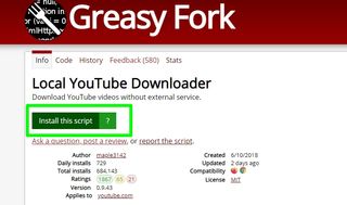 how to download YouTube videos in Chrome - greasyfork