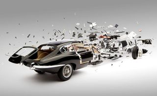 1961 Jaguar E-Type exploded front end