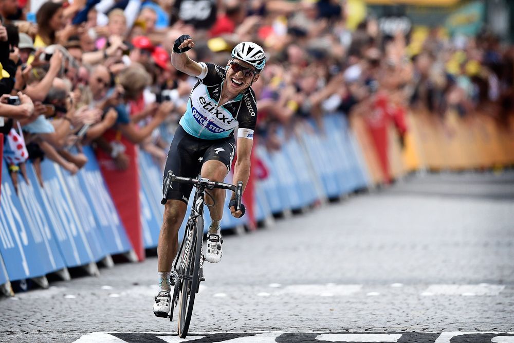 Tony Martin takes the win and the yellow jersey during stage 4.